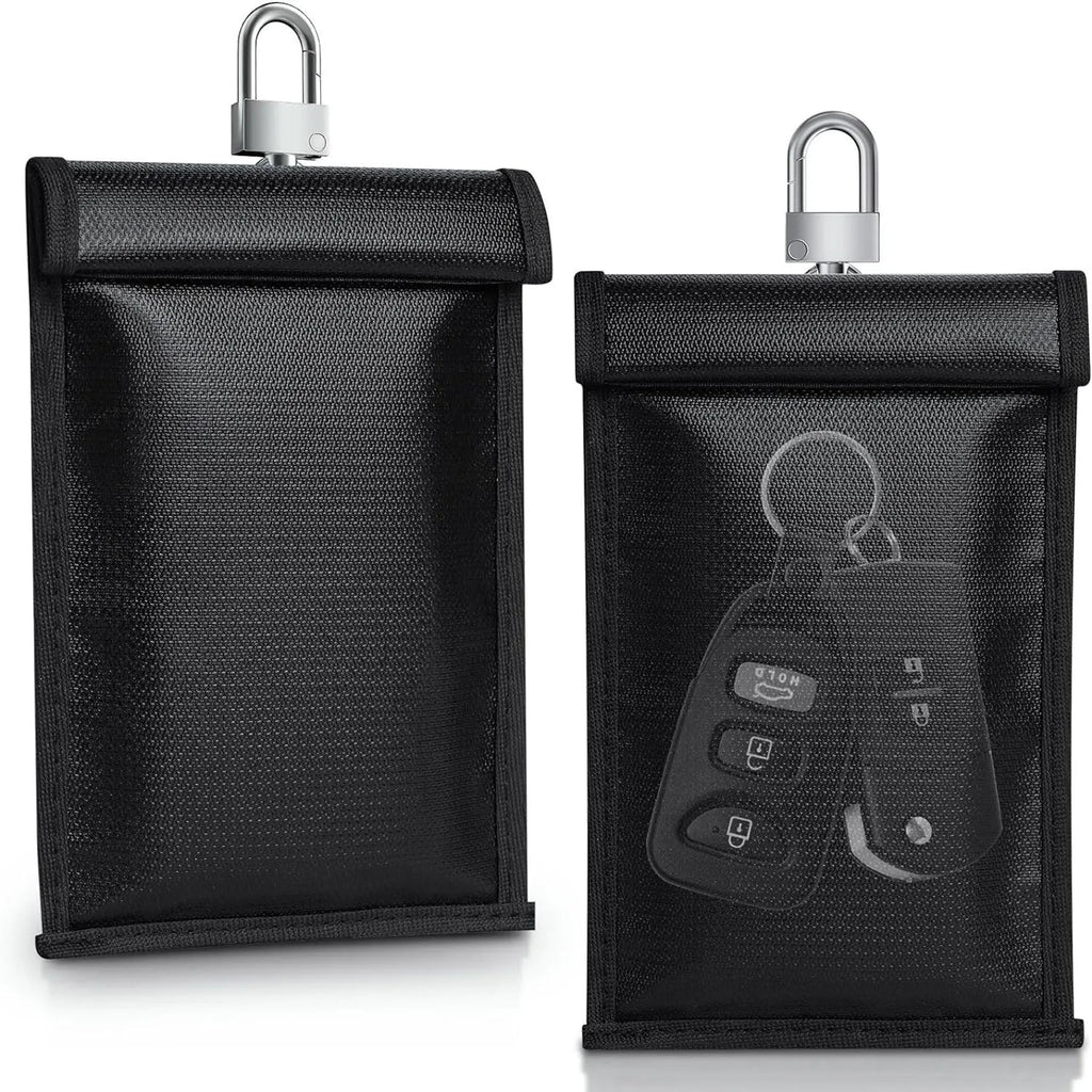 Fireproof flame retardant glass fibre fabric car key case in solid colour for mobile phone storage