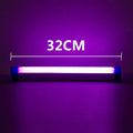 Blue and purple USB rechargeable LED tube light stick with dimmer switch.