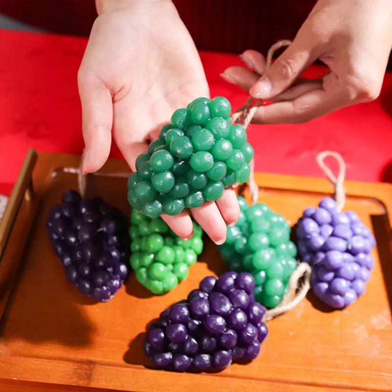 Purple and green grape handmade soap bars weighing 80g each
