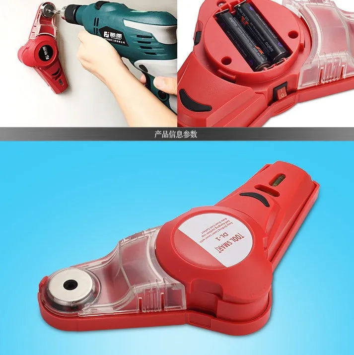 Red portable laser level tool for decoration and woodworking alignment projects