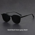 Retro round frame sunglasses with polarised lenses in multiple colour options