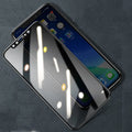 9D tempered glass privacy screen protector for Apple iPhone models with anti-reflective coating