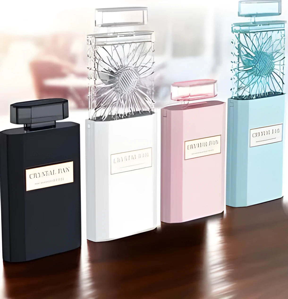 Pink USB rechargeable perfume fan for fragrance circulation