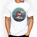 Plain white short sleeve cotton t-shirt front view, available in sizes S to 3XL