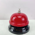 Iron classroom game bell in one of ten colours: blue, green, pink, red, or yellow.