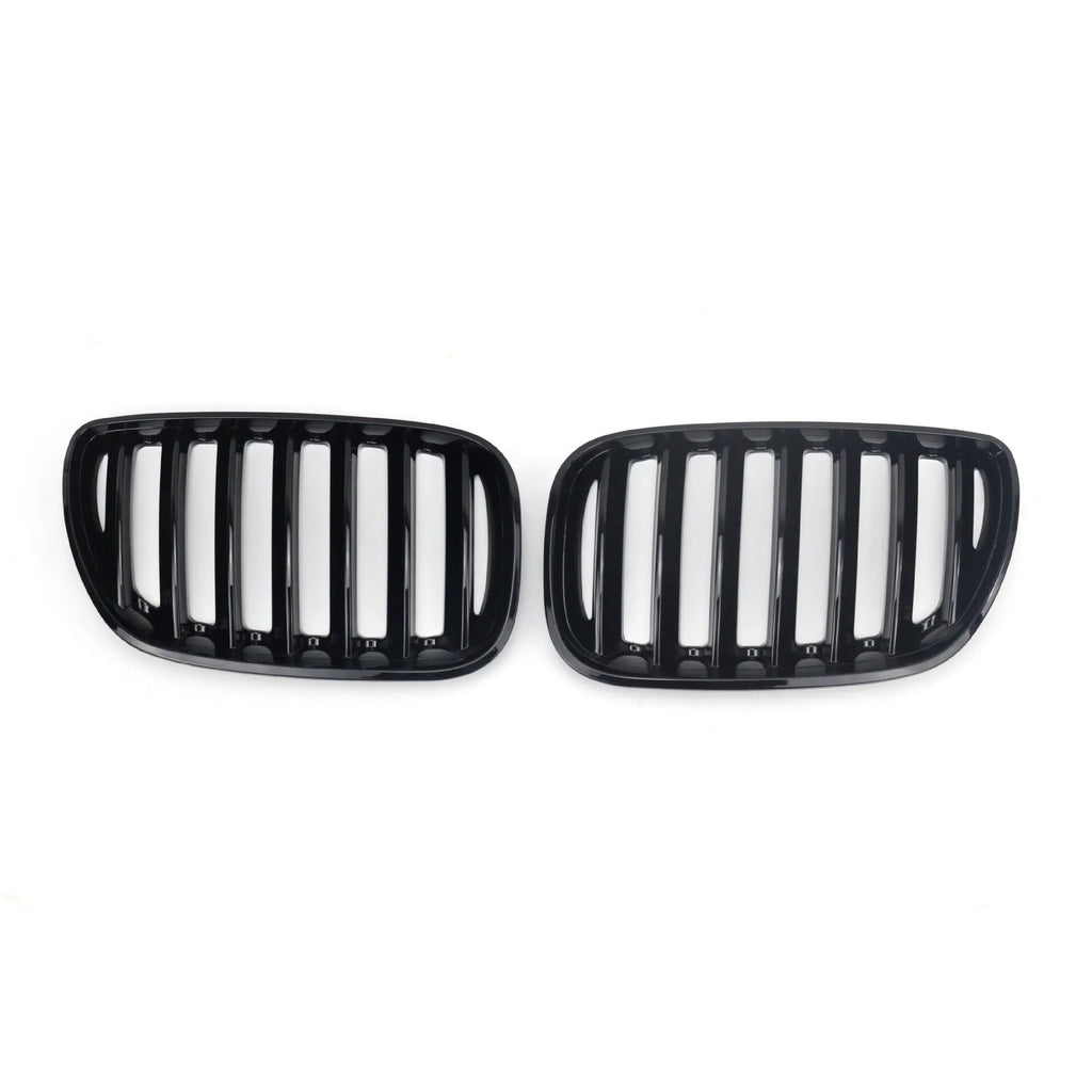 Bright black ABS plastic medium mesh grille for BMW X5 E53 with 204mm middle section