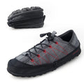 Portable folding outdoor hiking shoes with side zipper closure in mesh material