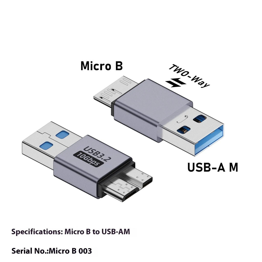 USB AM to Micro-B adapter for connecting legacy devices to computers
