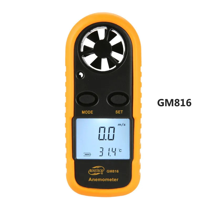 Biaozhi GM816 orange digital portable wind speed measuring instrument anemometer
