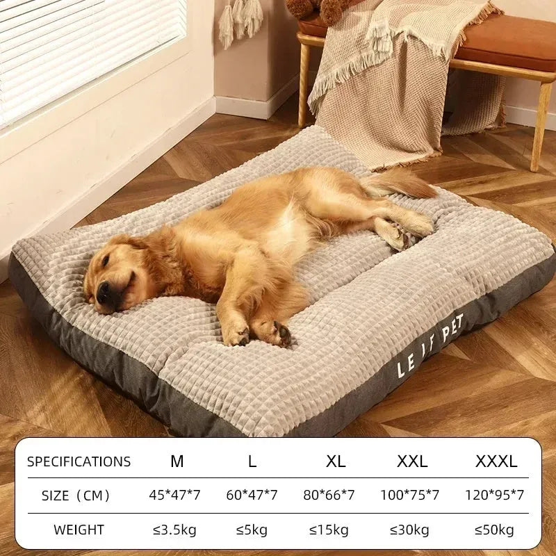 Coffee-coloured fleece dog bed with a detachable cushion, shown in a large size suitable for a big dog.