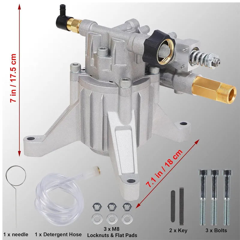 P170 swash plate aluminium pump for perpendicular shaft high-pressure cleaning machine replacement