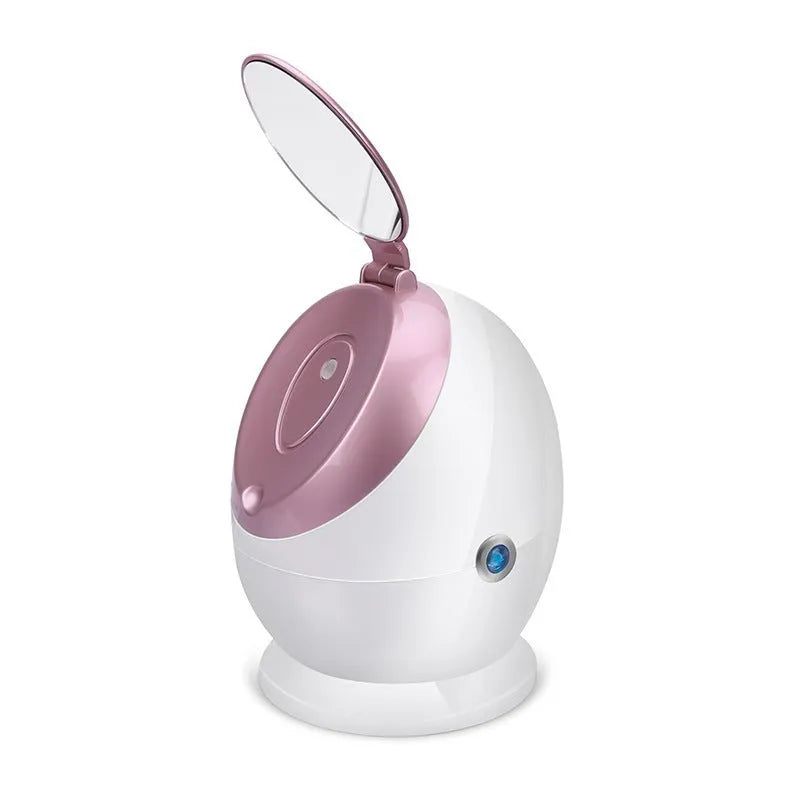 White Nano Ionic Facial Steamer SA-166A with thermal spray function on a tabletop