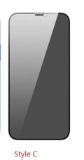 Tempered glass screen protector for iPhone 12 Pro Max, 11, XR, XS Max, 7/8 Plus, full-screen borderless film, transparent.