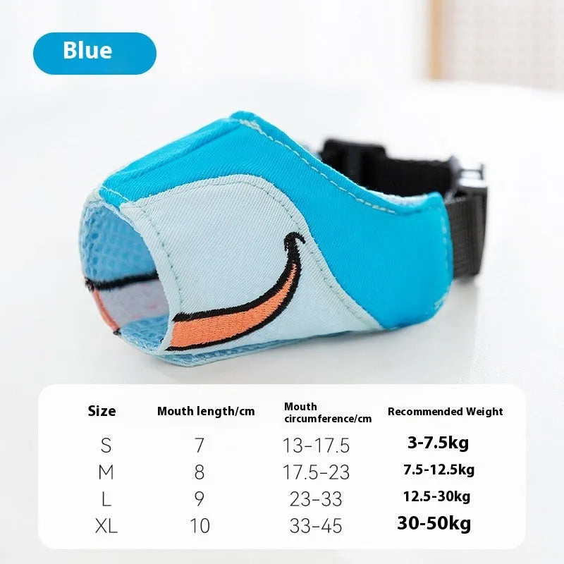 Canvas dog muzzle in Ollie Brown colour, shown on a dog, with adjustable straps and open design for panting.