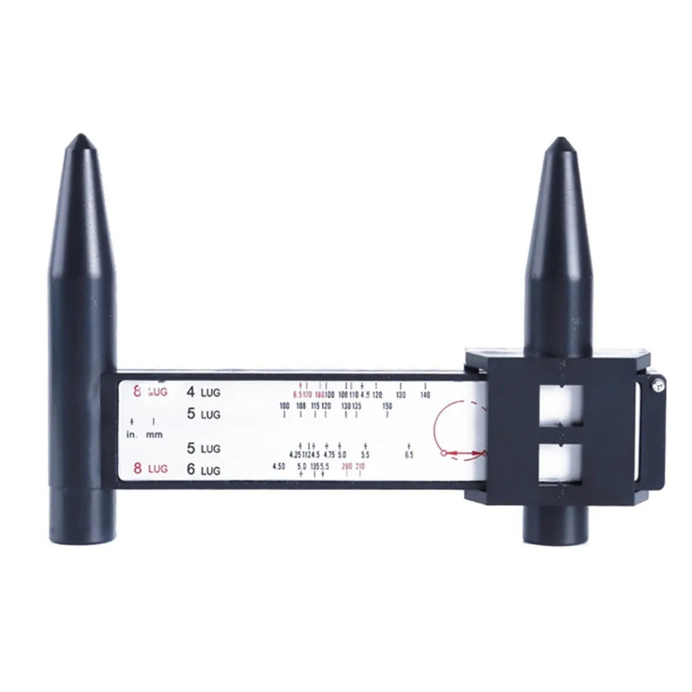 Plastic digital caliper hole distance measuring tool with 180mm range on a white background.