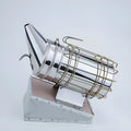 Stainless steel manual bee smoker with leather bellows for beekeeping