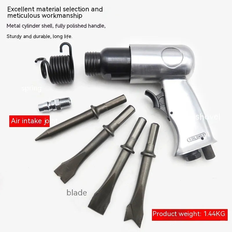 150mm steel air hammer tool with hex and round handle options for brake and rust removal