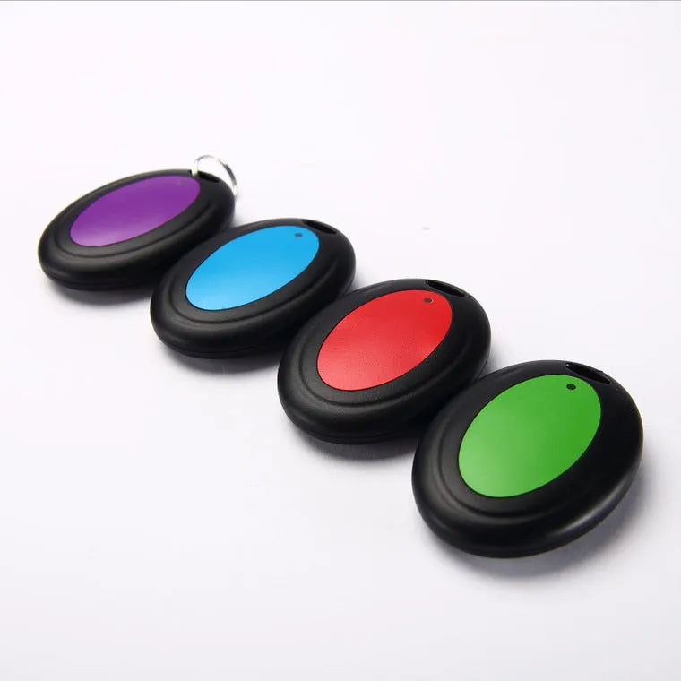 Wireless key locator one-to-four system with black emitter and four receivers, 40 metre range