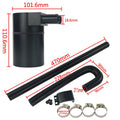 Black aluminium and silicone radiator hose set for BMW N54 N55 engine – 110.6mm height, 68mm outer diameter