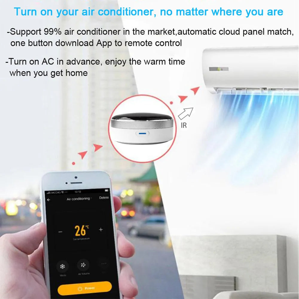 White infrared and RF dual-mode universal remote control with wireless through-wall capability