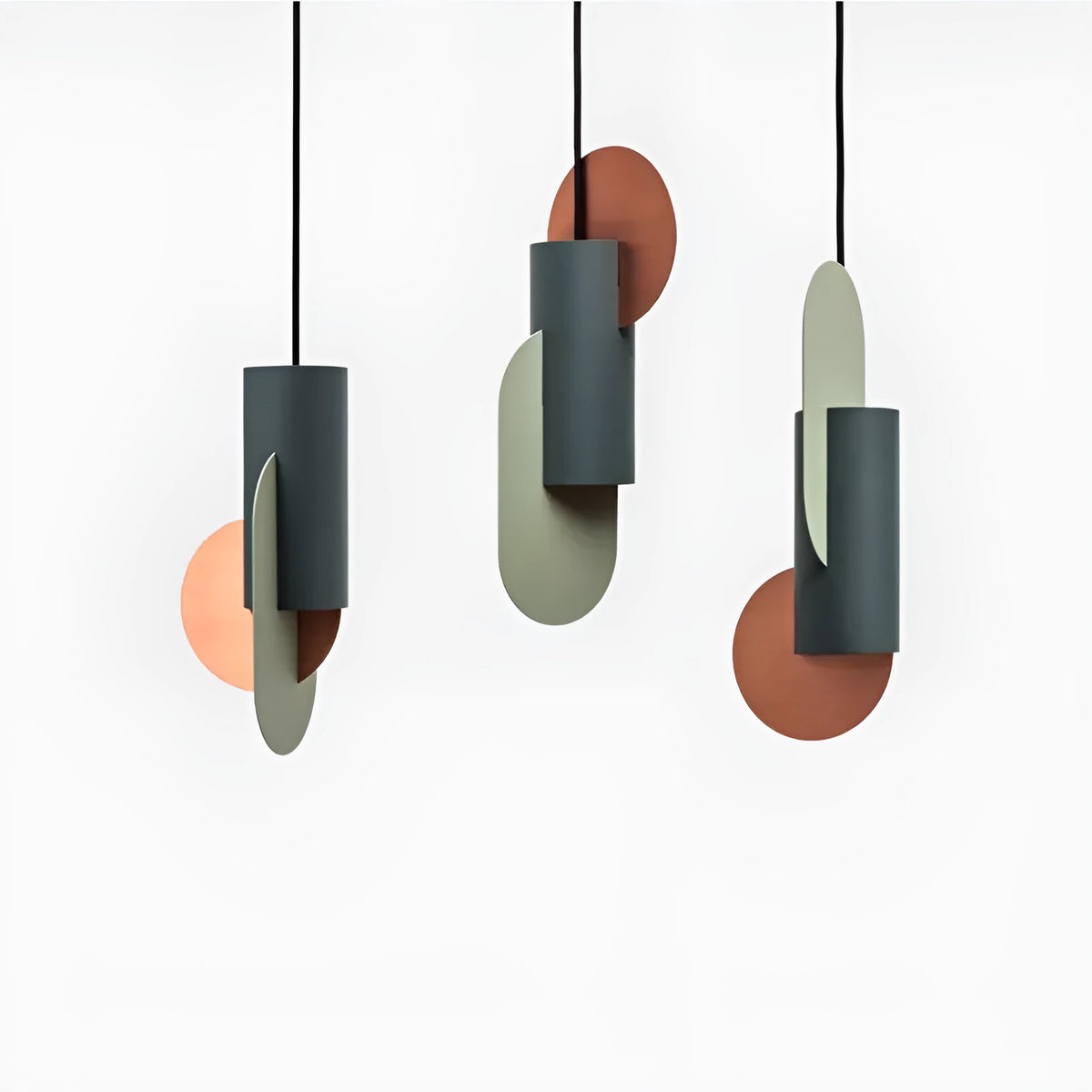 Nordic single head small chandelier, iron, 250x500mm, LED, white grey pink, for dining room bedroom bar