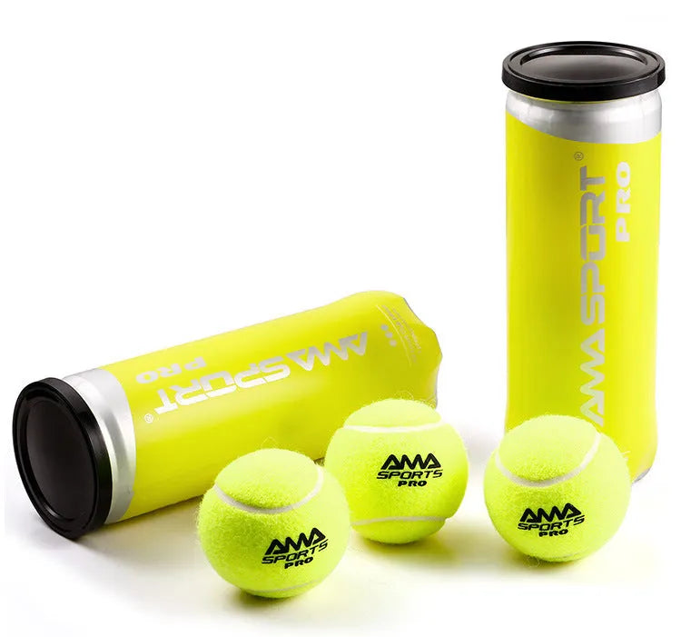 Cage plate tennis training balls in black, green and yellow colours for sports practice