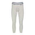 Sexy men's high-elasticity ice silk sports fitness leggings in solid colour black, front view