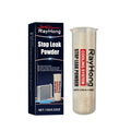 Stop leak powder container for automotive coolant leak emergency repairs
