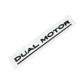 ABS plastic Tesla Model 3 bumper sticker measuring 19cm by 3cm in matte black and red stripes