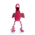 Pink corduroy animal-shaped plush dog toy with a squeaker inside