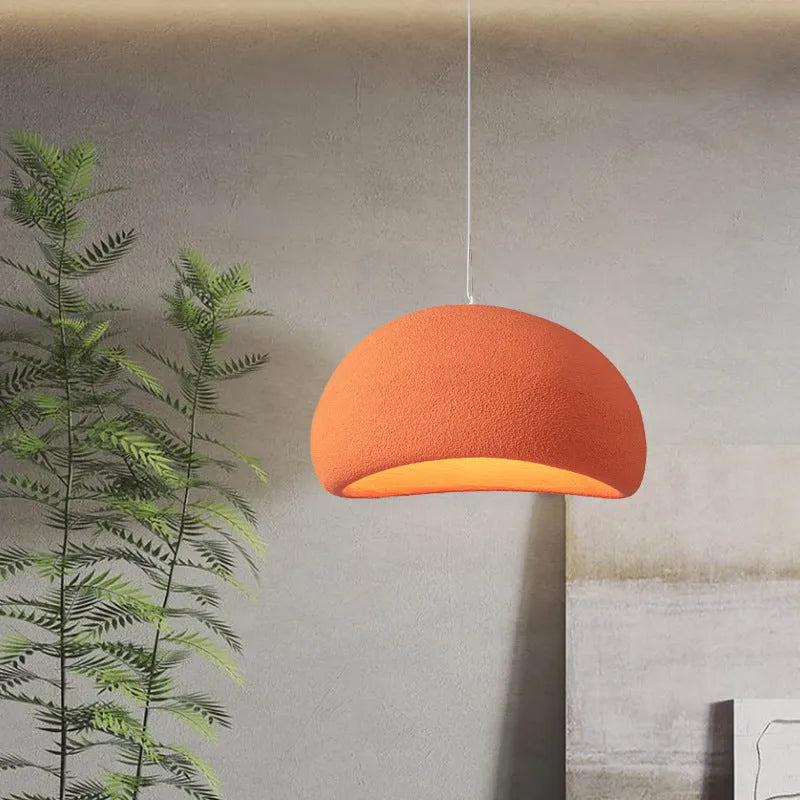 Modern simplicity handmade polystyrene chandelier 50cm diameter in orange light for bar or restaurant