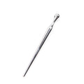 Silver metal urethral plug stick with round beads and horse eye shaped base
