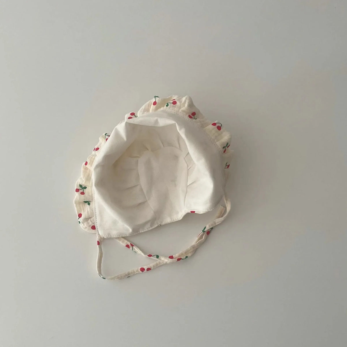 Cotton baby sun hat with full moon dome crown and floral pattern, 38-44cm for 0-12 months