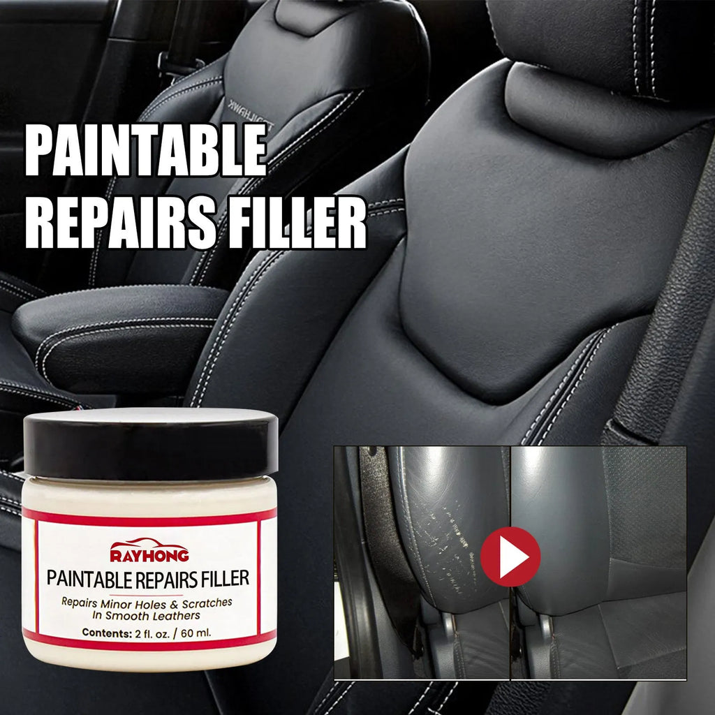 60ml leather scratch repair paste tube for car seats and sofas measuring 5cm by 4.4cm