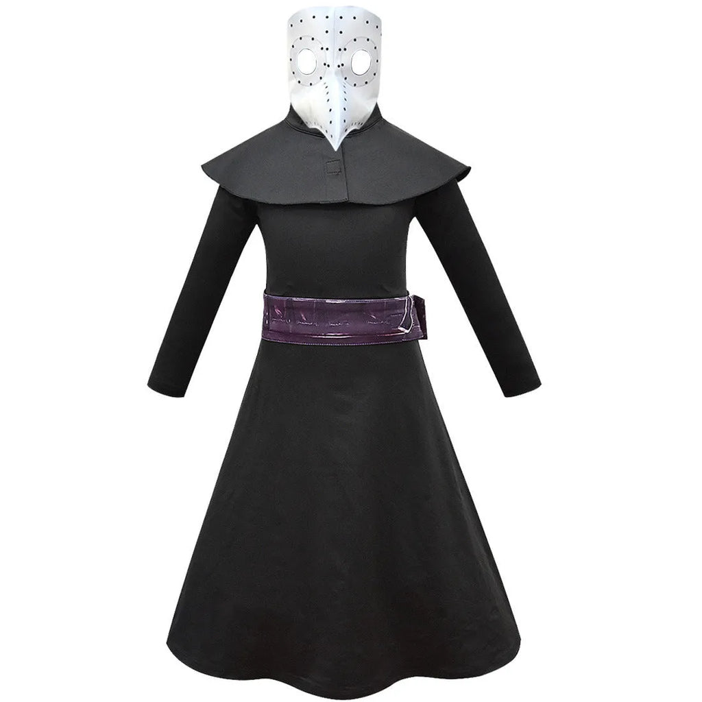 Boys Halloween costume set with hat, polyester fabric, available in sizes 120cm to 160cm and multiple styles.