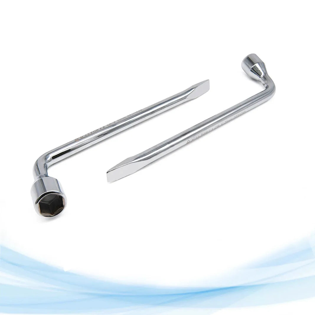 Single 19mm drive, L-shaped socket wrench tool made from CR-V steel