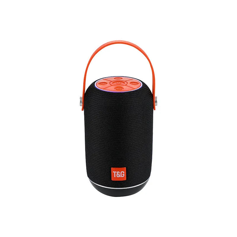 TG107 fabric Bluetooth portable speaker in blue colour with front relief spinning wheel design