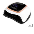BLUEQUE V3 168W UV LED nail lamp with 42 gold wire beads, ABS plastic housing, compact 23.5cm x 20cm x 8cm