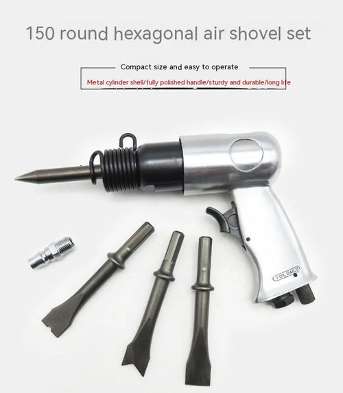 150mm steel air hammer tool with hex and round handle options for brake and rust removal