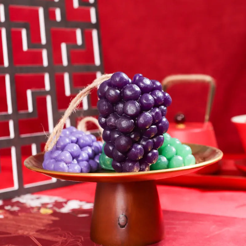 Purple and green grape handmade soap bars weighing 80g each