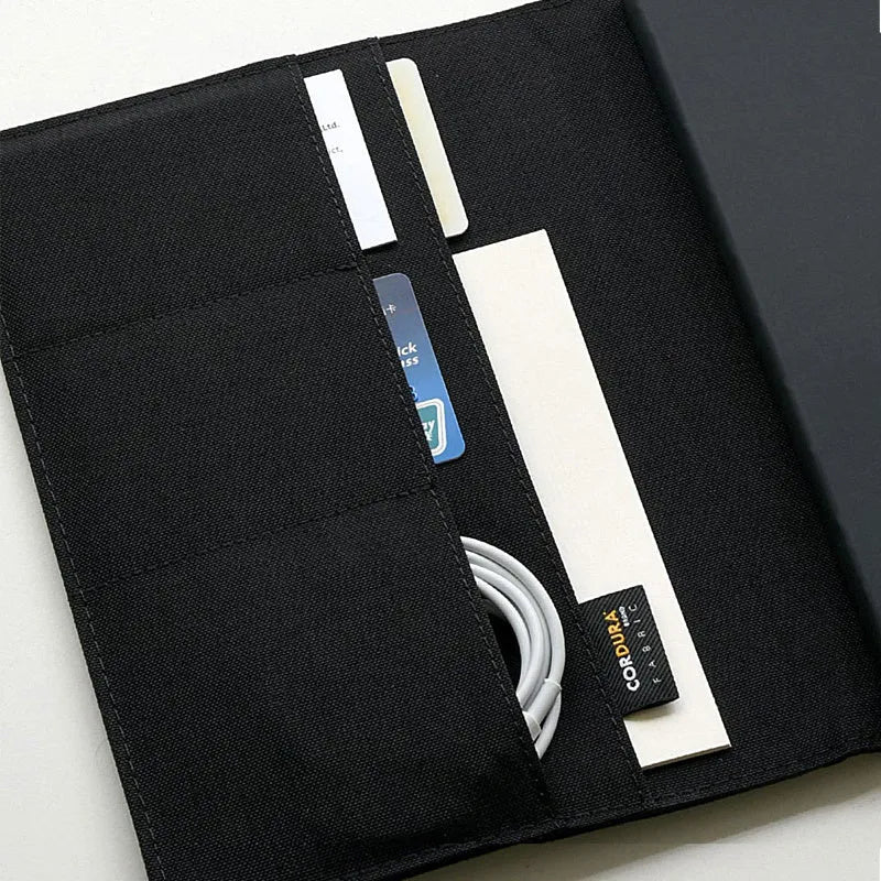 A5 notebook set with envelope, PU cover, and MIDOT neutral pen in black color