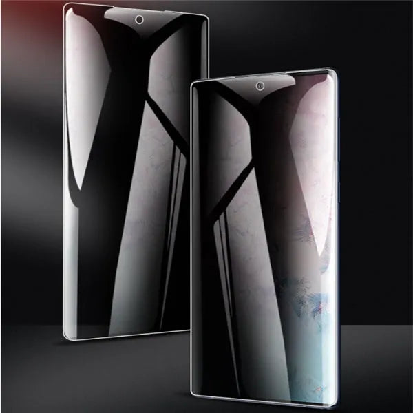 Full screen TPU privacy film for Samsung Galaxy Note and S series, anti-reflective matte finish.