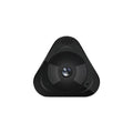 Indoor smart security camera with 360-degree pan tilt control and 6-metre night vision in black plastic