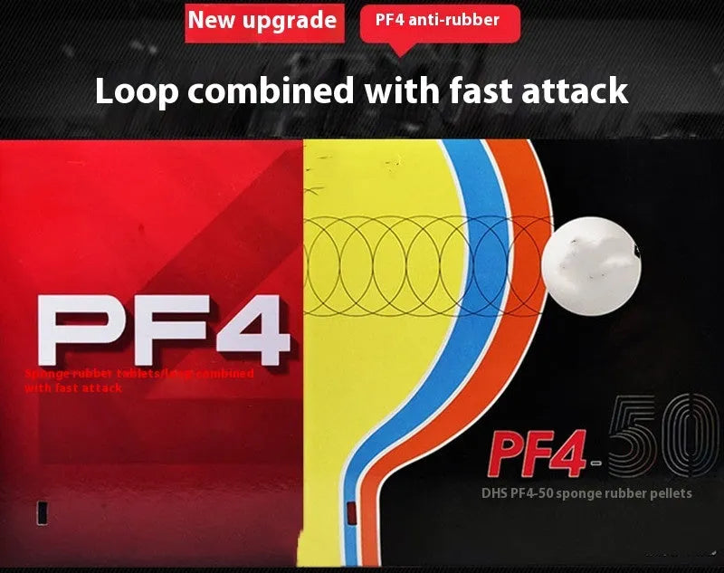 Fast Attack Sticky Classic-50 table tennis racket with anti-spin rubber in red and black colour options.
