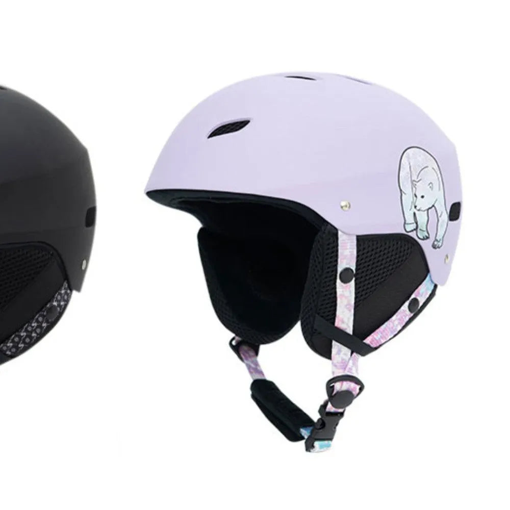 Men's protective snow helmet with EPS and ABS construction for skiing equipment