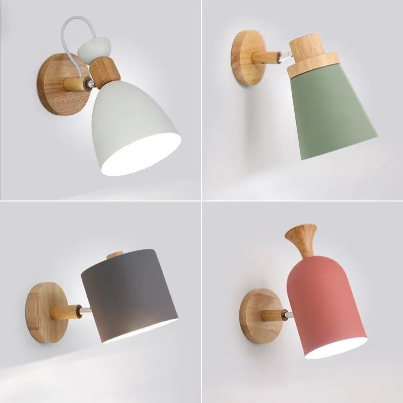 Modern simplicity alloy wall lamp in white, grey or green for bedroom bedside aisle or window, 220V, 5W options