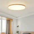 Japanese minimalist ceiling lamp with wood art body and acrylic shade in three size options