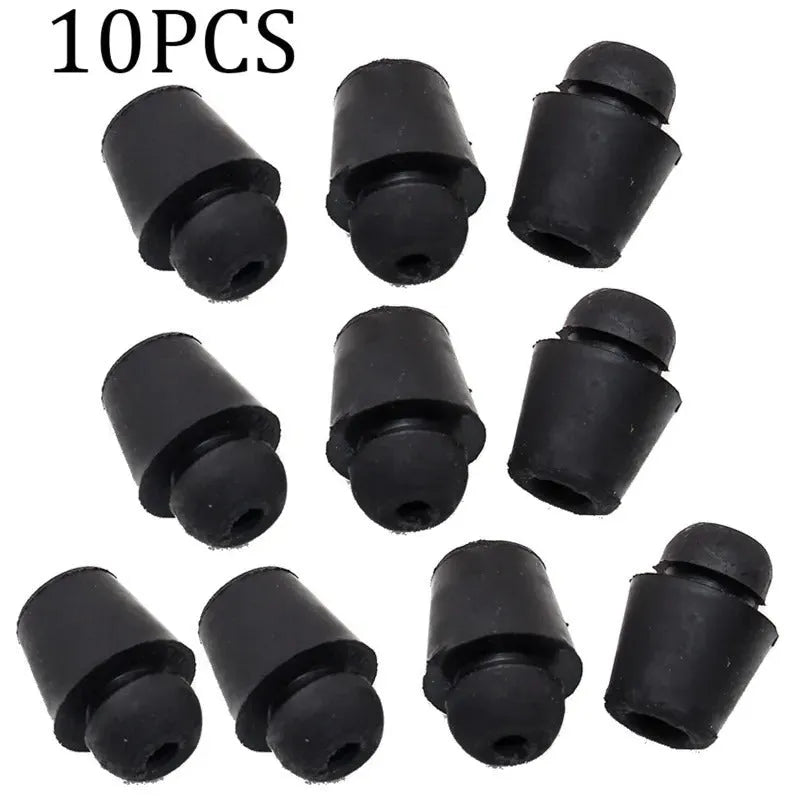 Set of 10 X16 coloured rubber automobile damping buckle clips for shock absorption.