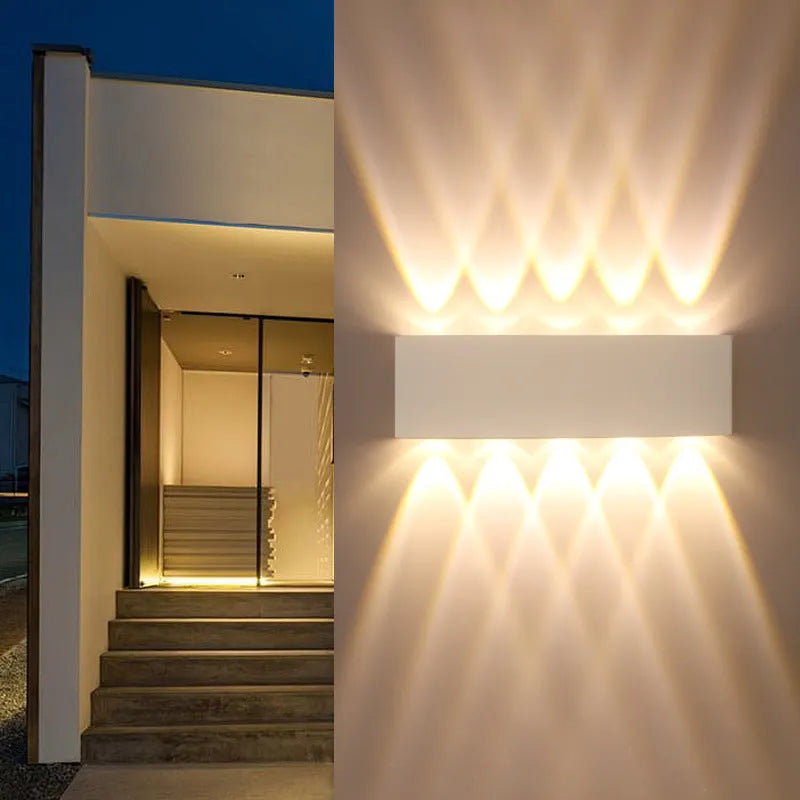 IP65 waterproof outdoor LED telescope wall lamp in white plastic design