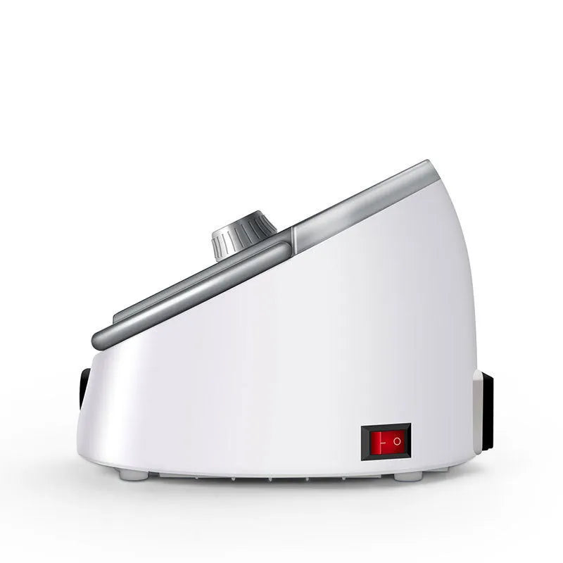 White electric nail polishing machine with digital speed display and foot control